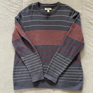 Goodthreads Men's Crewneck Sweater‎ - Navy and Red Stripes